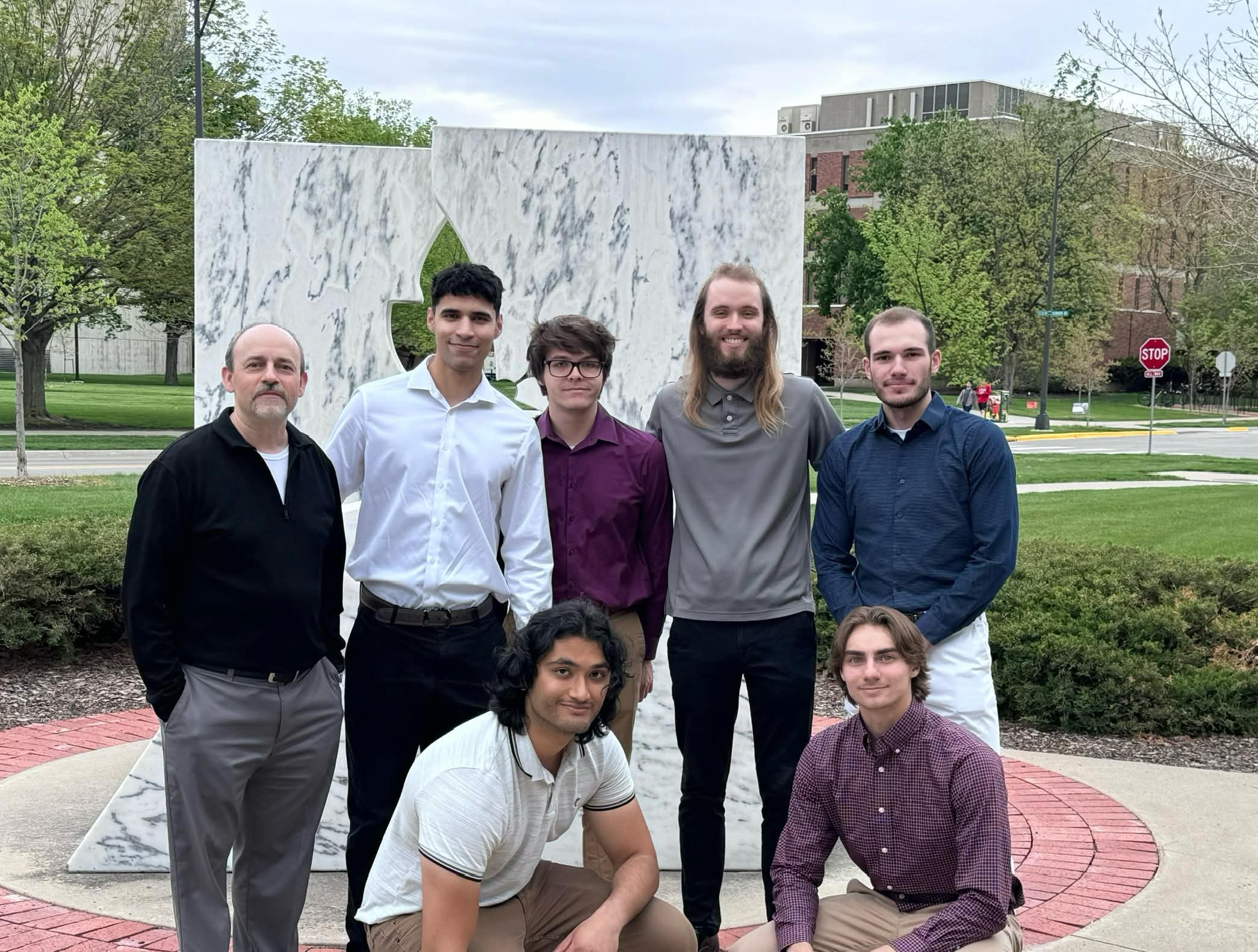 Machine to Human Vision team gathered on the Iowa State University campus